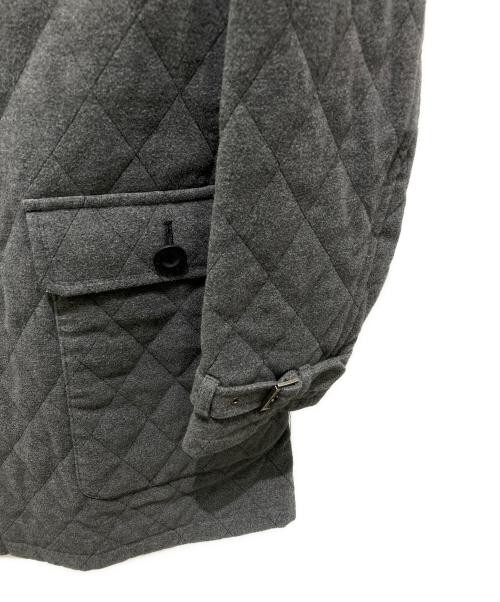 BURBERRY BLACK LABEL（バーバリーブラックレーベル）BURBERRY BLACK LABEL (バーバリーブラックレーベル) ラビットファー付キルティングコート グレー サイズ:Mの古着・服飾アイテム