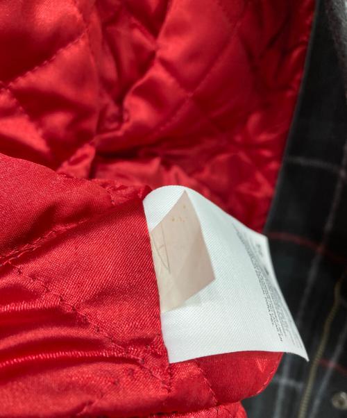 JORDAN（ジョーダン）JORDAN (ジョーダン) ウール切替チェックスタジャン ブラック サイズ:XLの古着・服飾アイテム