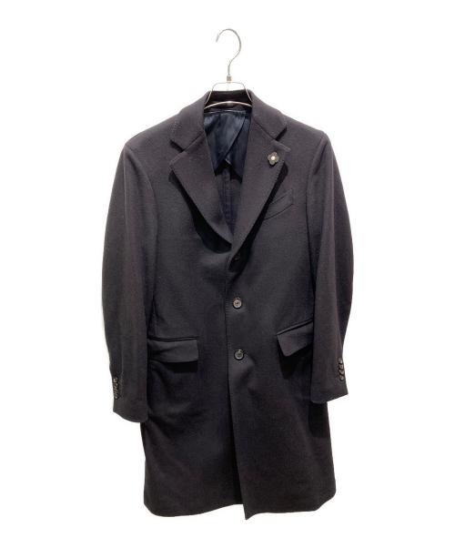 LARDINI（ラルディーニ）LARDINI (ラルディーニ) メルトンチェスターコート　Melton Chester Coat ネイビー サイズ:46の古着・服飾アイテム