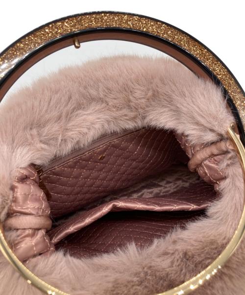 Kate Spade（ケイトスペード）Kate Spade (ケイトスペード) Betty Faux Fur Bucket Swag Bag ピンクの古着・服飾アイテム