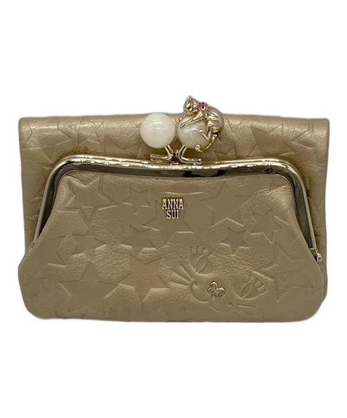 ANNA SUI（アナスイ）ANNA SUI (アナスイ) がま口2つ折り財布 ベージュの古着・服飾アイテム