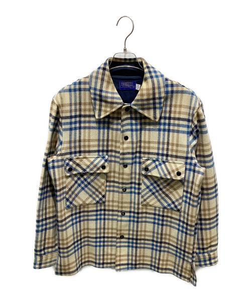 PENDLETON（ペンドルトン）PENDLETON (ペンドルトン) ウールチェックCPOジャケット ベージュ サイズ:Mの古着・服飾アイテム