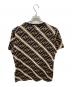 FENDI (フェンディ) ZUCCa ダイアゴナルt-シャツ ブラウン サイズ:XL：25000円
