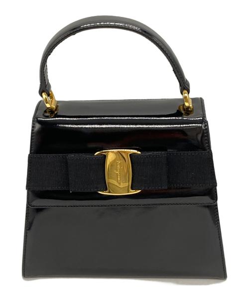Salvatore Ferragamo（サルヴァトーレ フェラガモ）Salvatore Ferragamo (サルヴァトーレ フェラガモ) ヴァラリボン ブラックの古着・服飾アイテム