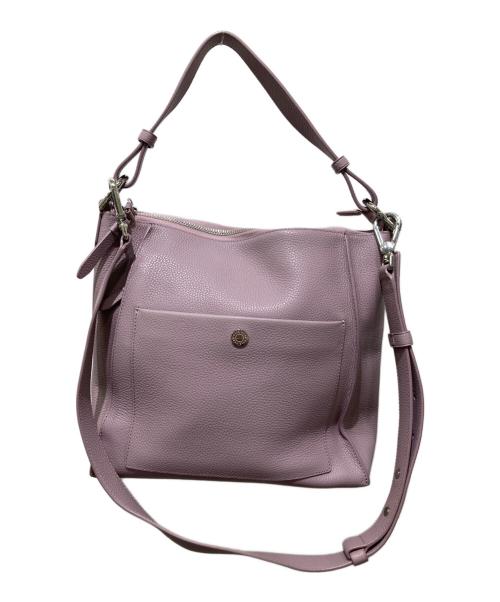 COLE HAAN（コールハーン）COLE HAAN (コールハーン) レザーショルダーバッグ ピンクの古着・服飾アイテム