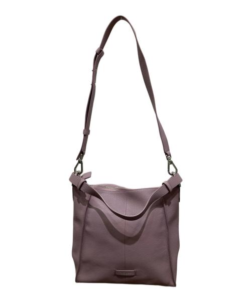 COLE HAAN（コールハーン）COLE HAAN (コールハーン) レザーショルダーバッグ ピンクの古着・服飾アイテム