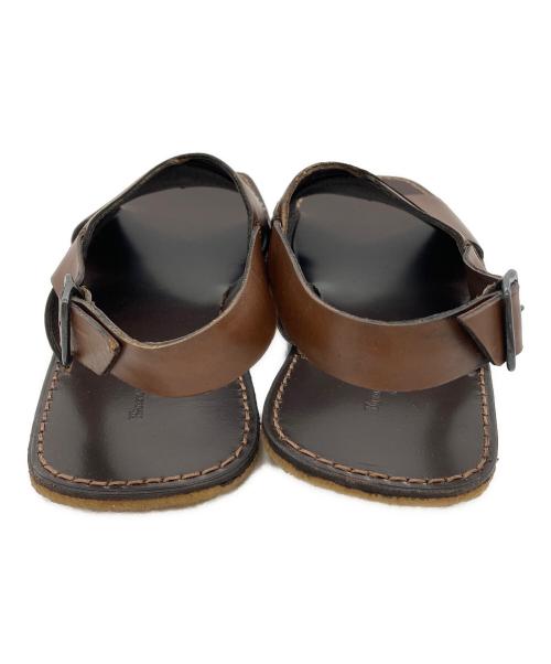 ERMENEGILDO ZEGNA（エルメネジルド・ゼニア）ERMENEGILDO ZEGNA (エルメネジルド・ゼニア) ストラップサンダル ブラウン サイズ: 7 1/2の古着・服飾アイテム