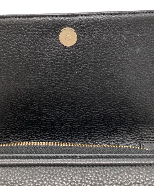 TORY BURCH（トリーバーチ）TORY BURCH (トリーバーチ) ロゴフラップショルダーウォレット ブラックの古着・服飾アイテム