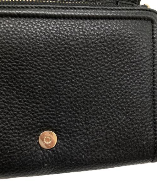 TORY BURCH（トリーバーチ）TORY BURCH (トリーバーチ) ロゴフラップショルダーウォレット ブラックの古着・服飾アイテム