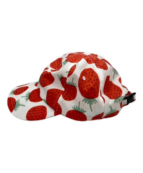 marimekko（マリメッコ）marimekko (マリメッコ) いちご柄キャップ レッド×ホワイトの古着・服飾アイテム
