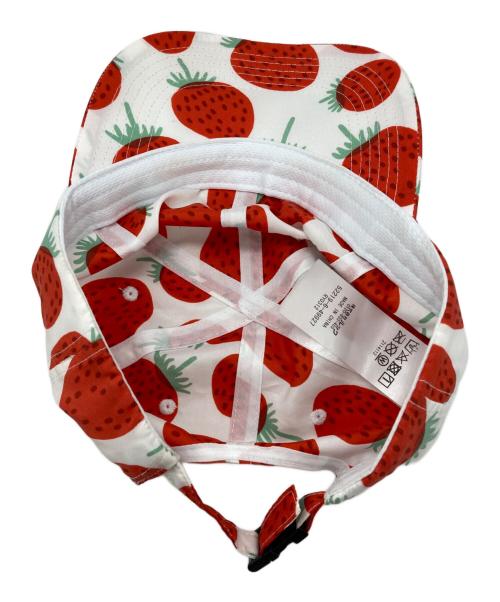 marimekko（マリメッコ）marimekko (マリメッコ) いちご柄キャップ レッド×ホワイトの古着・服飾アイテム