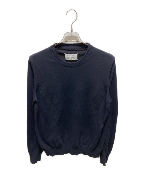 Maison Margiela（メゾンマルジェラ）Maison Margiela (メゾンマルジェラ) エルボーパッチクルーネックニット ブラック サイズ:Lの古着・服飾アイテム