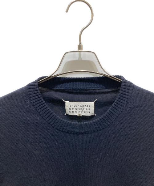 Maison Margiela（メゾンマルジェラ）Maison Margiela (メゾンマルジェラ) エルボーパッチクルーネックニット ブラック サイズ:Lの古着・服飾アイテム