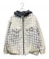 Supreme（シュプリーム）の古着「Dickies Plaid Hooded Zip Shirt　ディッキーズプレイドフーディージップアップシャツ」｜ベージュ