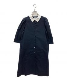 Sono（ソーノ）の古着「モイストオープンワンピース」｜ネイビー