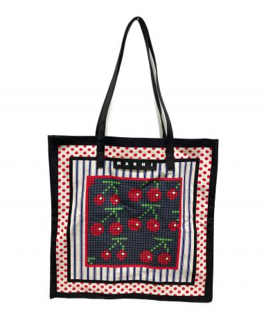 【新品未使用】セール中　マルニ　バンダナトート　ポピーレッド 中古・古着通販】MARNI (マルニ) バンダナトートバック レッド