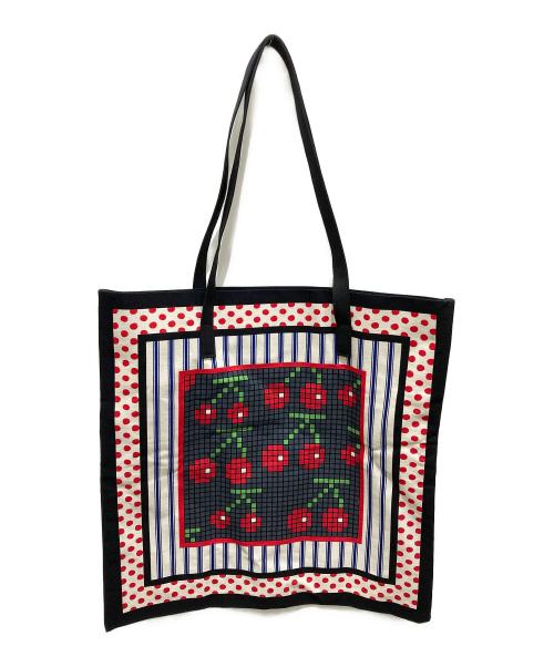 MARNI（マルニ）MARNI (マルニ) バンダナトートバック レッド×ブラックの古着・服飾アイテム