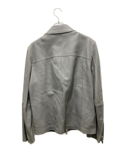 DIESEL（ディーゼル）DIESEL (ディーゼル) L-KORNレザージャケット グレー サイズ:Mの古着・服飾アイテム