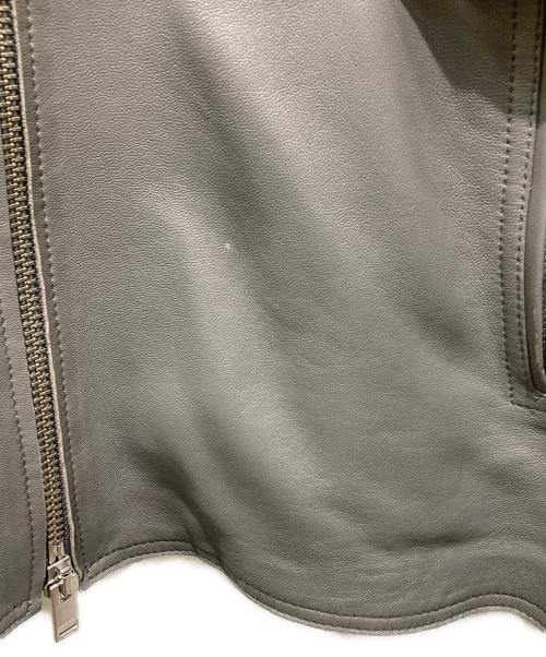 DIESEL（ディーゼル）DIESEL (ディーゼル) L-KORNレザージャケット グレー サイズ:Mの古着・服飾アイテム