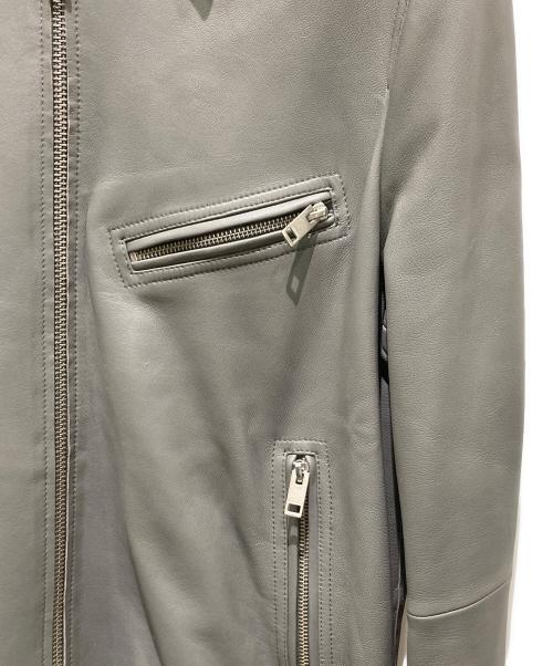 DIESEL（ディーゼル）DIESEL (ディーゼル) L-KORNレザージャケット グレー サイズ:Mの古着・服飾アイテム