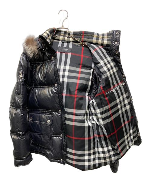 BURBERRY BLACK LABEL（バーバリーブラックレーベル）BURBERRY BLACK LABEL (バーバリーブラックレーベル) 裏ノヴァチェックダウンジャケット ブラック サイズ:LLの古着・服飾アイテム