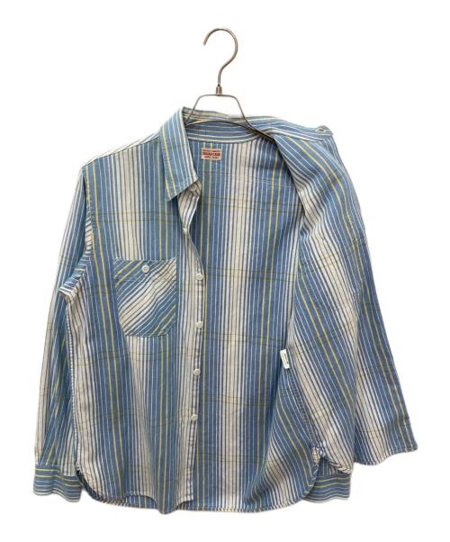 SUGAR CANE（シュガーケーン）SUGAR CANE (シュガーケーン) 長袖シャツ スカイブルー×ホワイト サイズ:Ｓの古着・服飾アイテム