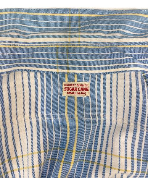 SUGAR CANE（シュガーケーン）SUGAR CANE (シュガーケーン) 長袖シャツ スカイブルー×ホワイト サイズ:Ｓの古着・服飾アイテム