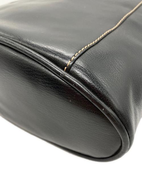 LOEWE（ロエベ）LOEWE (ロエベ) ゴールドハンドルレザーバニティバッグ ブラックの古着・服飾アイテム