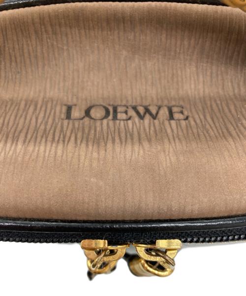 LOEWE（ロエベ）LOEWE (ロエベ) ゴールドハンドルレザーバニティバッグ ブラックの古着・服飾アイテム