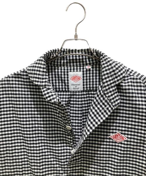 DANTON（ダントン）DANTON (ダントン) OX CHECK ROUND COLLAR SHIRTS PLAID ブラック サイズ:42の古着・服飾アイテム