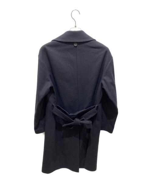 HEVO（イーヴォ）HEVO (イーヴォ) ベルテッドチェスターコート ネイビー サイズ:46の古着・服飾アイテム