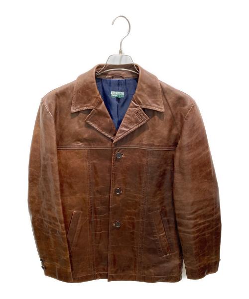 Paul Smith JEANS（ポールスミス ジーンズ）Paul Smith JEANS (ポールスミス ジーンズ) ホースレザージャケット ブラウン サイズ:Mの古着・服飾アイテム