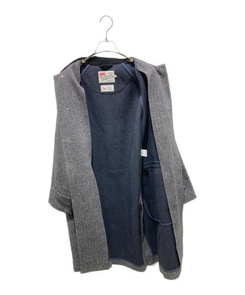 Traditional Weatherwear（トラディショナルウェザーウェア）Traditional Weatherwear (トラディショナルウェザーウェア) BARGATE　バーゲート　 ヘリンボーンコート グレー サイズ:36の古着・服飾アイテム