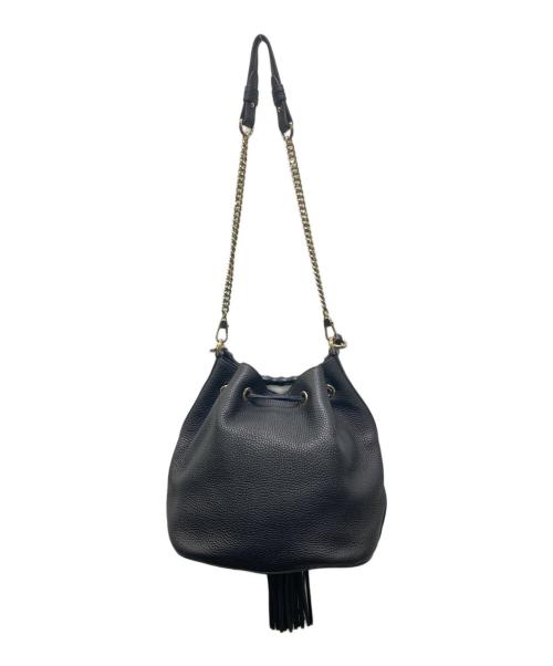 GUCCI（グッチ）GUCCI (グッチ) 2WAYレザータッセルショルダーバッグ　バンブー ブラックの古着・服飾アイテム