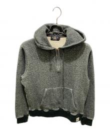 RRL（ダブルアールエル）の古着「コットンブレンド ハーフジップ フーディ」｜グリーン