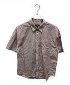 stussyステューシー）の古着「BOXY SS SHIRT 8 BALL STRIPE」｜ブラウン