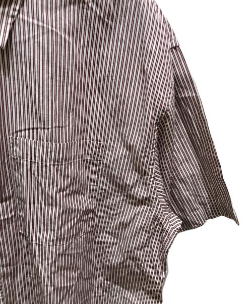 stussy（ステューシー）stussy (ステューシー) BOXY SS SHIRT 8 BALL STRIPE ブラウン サイズ:Ｍの古着・服飾アイテム