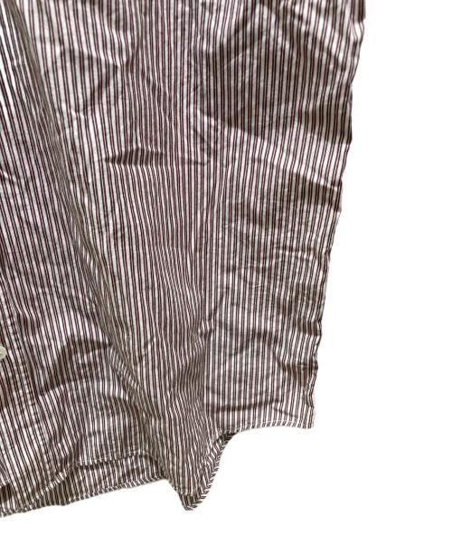 stussy（ステューシー）stussy (ステューシー) BOXY SS SHIRT 8 BALL STRIPE ブラウン サイズ:Ｍの古着・服飾アイテム
