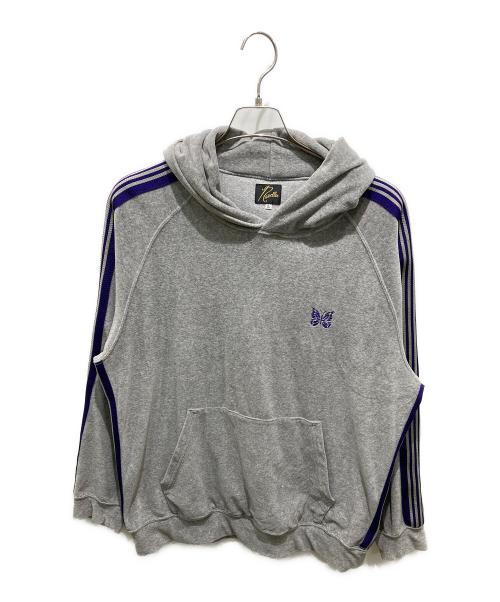 Needles（ニードルズ）Needles (ニードルズ) Track Hoody - C/PE Velour グレー サイズ:Lの古着・服飾アイテム