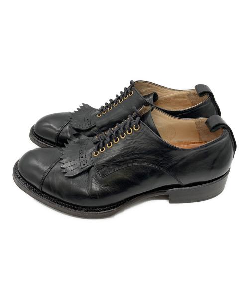 foot the coacher（フットザコーチャー）foot the coacher (フットザコーチャー) キルトタッセルドレスシューズ ブラック サイズ:記載無しの為実寸参照の古着・服飾アイテム