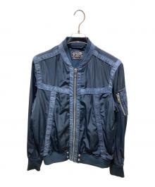 DIESEL（ディーゼル）の古着「デニムナイロンブルゾン」｜ネイビー
