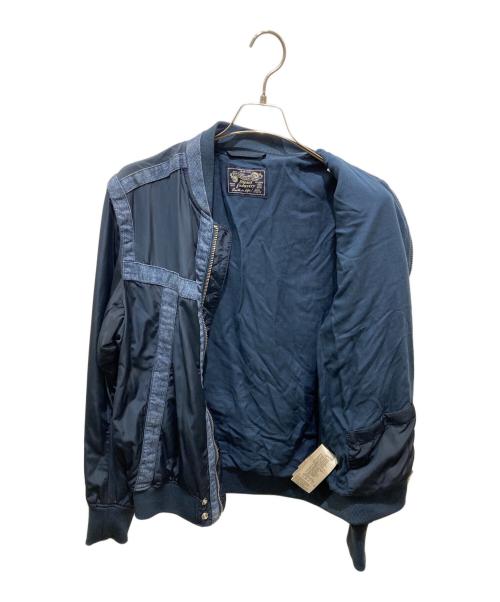 DIESEL（ディーゼル）DIESEL (ディーゼル) デニムナイロンブルゾン ネイビー サイズ:Ｌの古着・服飾アイテム