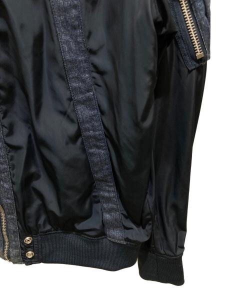 DIESEL（ディーゼル）DIESEL (ディーゼル) デニムナイロンブルゾン ネイビー サイズ:Ｌの古着・服飾アイテム