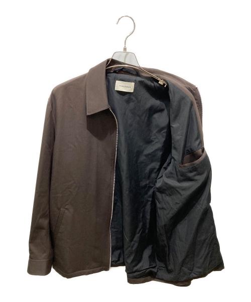 MARKAWARE（マーカウェア）MARKAWARE (マーカウェア) SUPER 160's WOOL GABARDINE DRIVERS JACKET　スーパー160’sウールギャバジンドライバーズジャケット ブラウン サイズ:3の古着・服飾アイテム