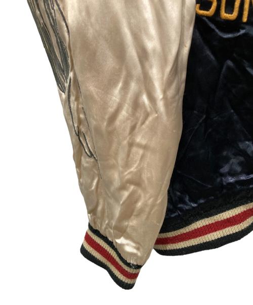 VANSON（バンソン）VANSON (バンソン) LOONEY TUNES (ルーニーチューンズ) リバーシブル刺繍スカジャン ブラック サイズ:XLの古着・服飾アイテム