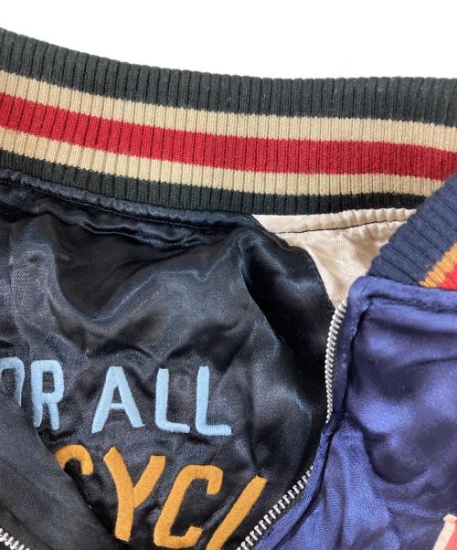 VANSON（バンソン）VANSON (バンソン) LOONEY TUNES (ルーニーチューンズ) リバーシブル刺繍スカジャン ブラック サイズ:XLの古着・服飾アイテム