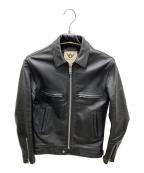 666666）の古着「タイトフィット シングル ライダースジャケット」｜ブラック