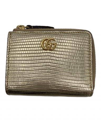 中古・古着通販】GUCCI (グッチ) リザードコンパクトウォレット