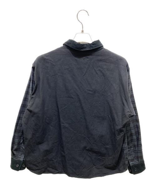 COMME des GARCONS HOMME（コムデギャルソン オム）COMME des GARCONS HOMME (コムデギャルソン オム) 切替チェックシャツ ブラック サイズ:Sの古着・服飾アイテム