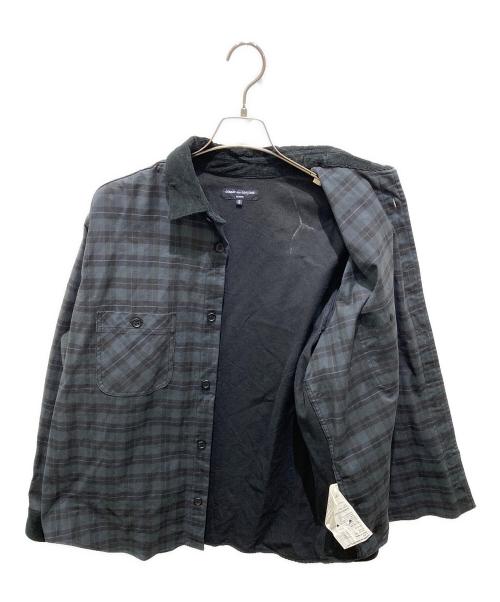 COMME des GARCONS HOMME（コムデギャルソン オム）COMME des GARCONS HOMME (コムデギャルソン オム) 切替チェックシャツ ブラック サイズ:Sの古着・服飾アイテム